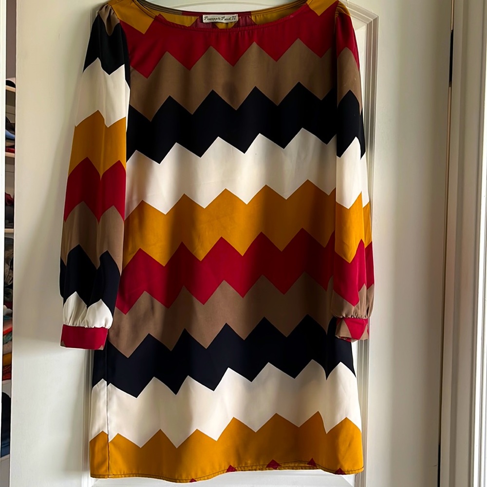 Fall chevron-print dress